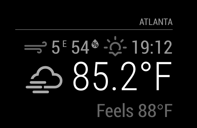 Current Weather Screenshot